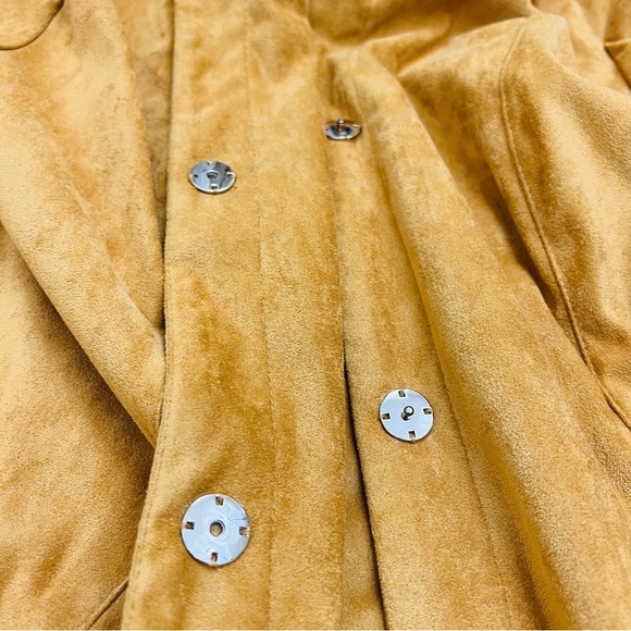 2Kolyory Embroidered Suede Like Dress/Jacket Mustard Color - Picture 7 of 13